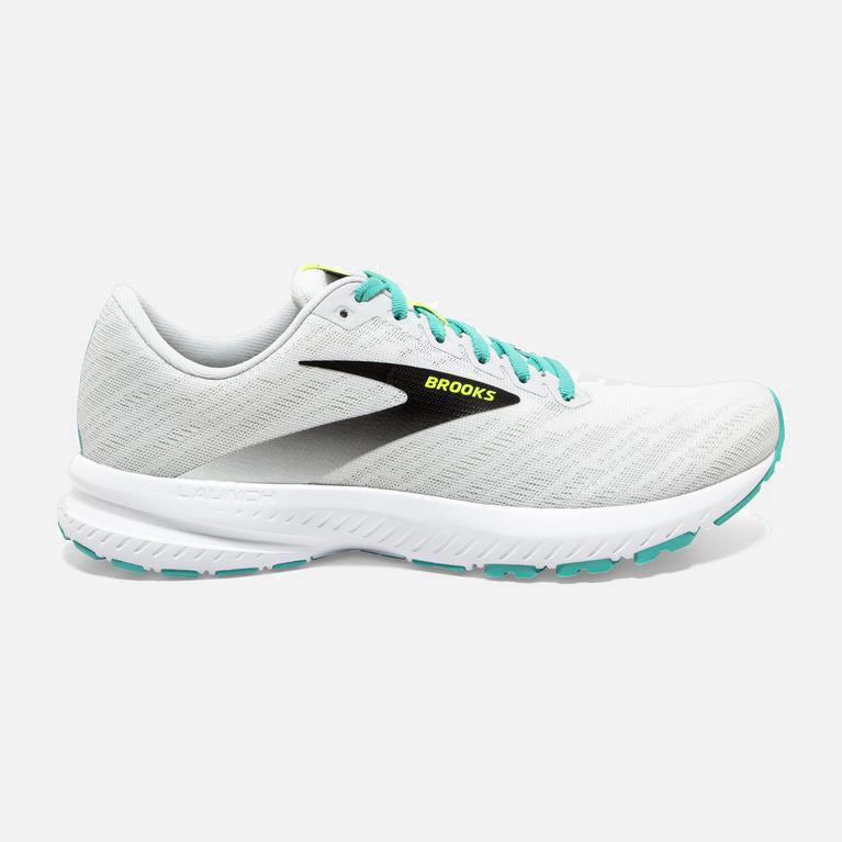 Brooks Launch 7 Israel - Women's Road Running Shoes - White/Nightlife/Atlantis (75920-LWTH)